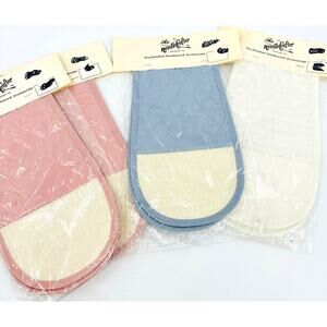 Vintage Cross Stitch Baby Burp Pads Aida Cloth The Needlecrafter Pink Blue White